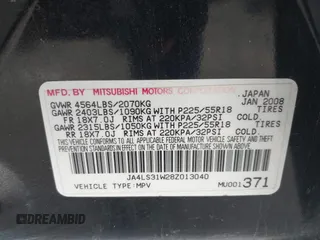 2008 Mitsubishi Outlander SE z VIN JA4LS31W28Z013040, wystawiony jako IAAI lot #42422285 z przebiegiem 155 225 mil mil oraz . Historia ofert i sprzedaży dostępna na DreamBid. Obrazek 9.