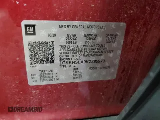 2019 GMC Acadia SLE with VIN 1GKKNSLA9KZ285973, listed as a Copart auction lot 61348295 with 86,576 mi miles and Non repairable. Bid and sale history available at DreamBid. Image 14.