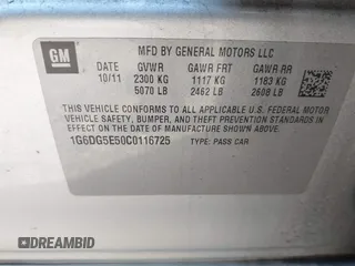 2012 Cadillac CTS Sedan Luxury with VIN 1G6DG5E50C0116725, listed as a IAAI auction lot 41694928 with 114,214 mi miles. Bid and sale history available at carsss.com. Image 9.