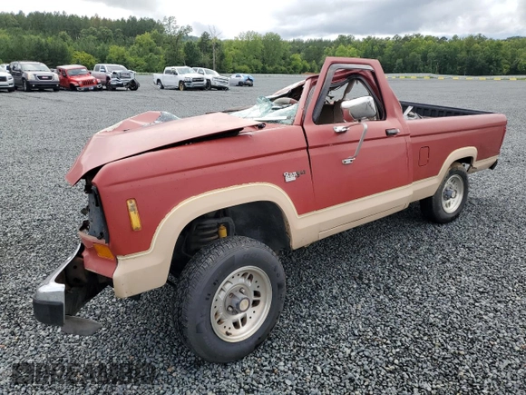 1987 Ford Ranger with VIN 1FTBR10T7HUC19721, listed as a Copart auction lot 83959854 with 33,497 mi miles and Salvage Title. Bid and sale history available at DreamBid. Image 1.