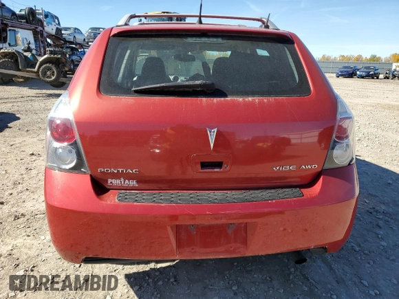 2009 Pontiac Vibe with VIN 5Y2SM67049Z459658, listed as a Copart auction lot 76324744 with 154,565 mi miles and Non Repairable. Bid and sale history available at carsss.com. Image 6.
