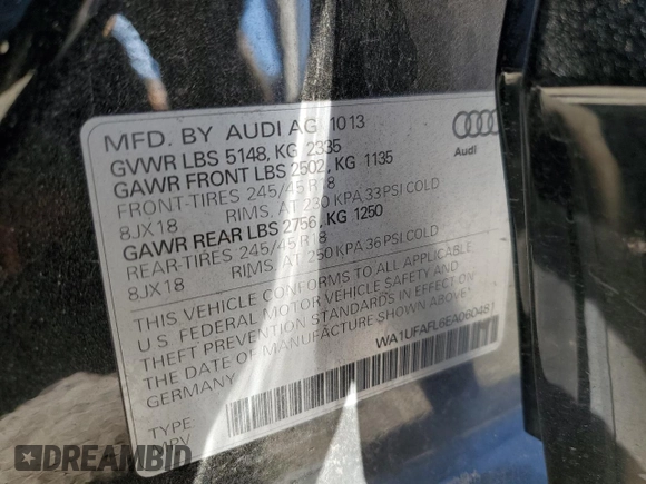 2014 Audi allroad Premium Plus with VIN WA1UFAFL6EA060481, listed as a Copart auction lot 74540774 with 82,075 mi miles and Salvage Title. Bid and sale history available at carsss.com. Image 12.
