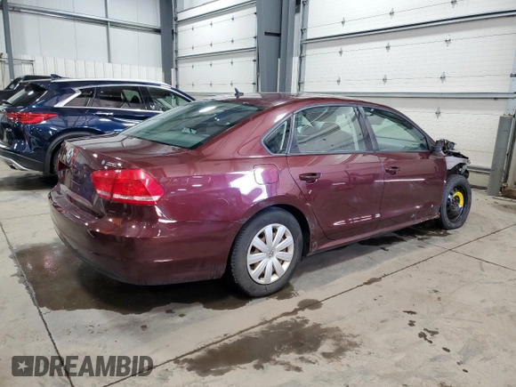 2012 Volkswagen Passat S w/Appearance with VIN 1VWAP7A32CC024320, listed as a Copart auction lot 89271195 with 132,771 mi miles and Salvage Title. Bid and sale history available at carsss.com. Image 3.