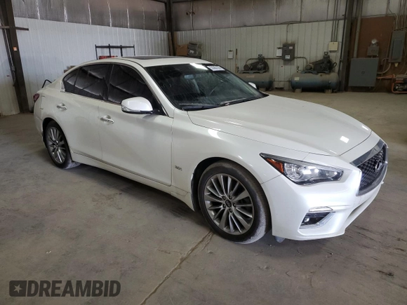 2019 Infiniti Q50 3.0t LUXE with VIN JN1EV7ARXKM556988, listed as a Copart auction lot 53383135 with 30,957 mi miles and Salvage Title. Bid and sale history available at carsss.com. Image 4.