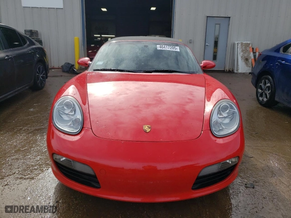2005 Porsche Boxster with VIN WP0CA29855S710134, listed as a Copart auction lot 46417205 with 0 mi miles and Salvage Title. Bid and sale history available at carsss.com. Image 5.