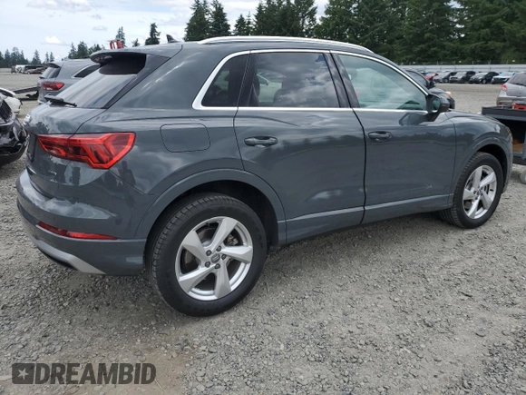 2020 Audi Q3 Premium with VIN WA1AECF31L1002342, listed as a Copart auction lot 60729665 with 29,154 mi miles and Salvage title. Bid and sale history available at DreamBid. Image 3.