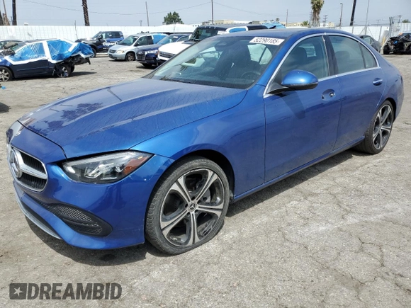 2022 Mercedes-Benz C 300 with VIN W1KAF4GB5NR058602, listed as a Copart auction lot 52290185 with 81,003 mi miles and Salvage title. Bid and sale history available at DreamBid. Image 1.