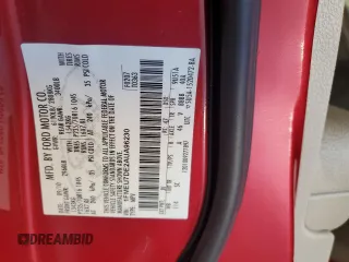 2010 Ford Explorer XLT with VIN 1FMEU7DE2AUA96230, listed as a Copart auction lot 62702185 with Not provided miles and Salvage title. Bid and sale history available at DreamBid. Image 12.