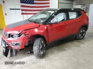 2018 Jeep Compass Trailhawk with VIN 3C4NJDDB6JT147885, listed as a Copart auction lot 55632365 with Not provided miles and Salvage title. Bid and sale history available at DreamBid. Image 1.
