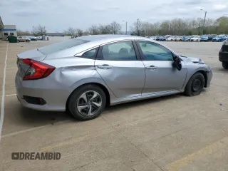 2020 Honda Civic LX with VIN 2HGFC2F66LH583457, listed as a Copart auction lot 52914075 with 36,011 mi miles and Salvage title. Bid and sale history available at DreamBid. Image 3.
