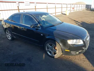2007 Audi A4 2.0T with VIN WAUDF78E97A202992, listed as a IAAI auction lot 41393805 with 98,715 mi miles. Bid and sale history available at carsss.com. Image 1.
