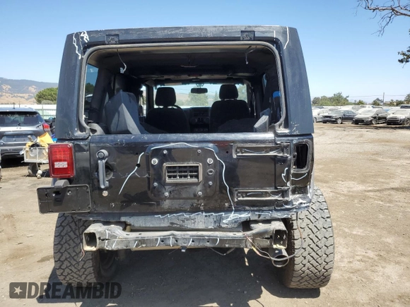 2017 Jeep Wrangler Unlimited Sport with VIN 1C4BJWDG3HL683354, listed as a Copart auction lot 63024845 with 52,813 mi miles and Salvage title. Bid and sale history available at DreamBid. Image 6.