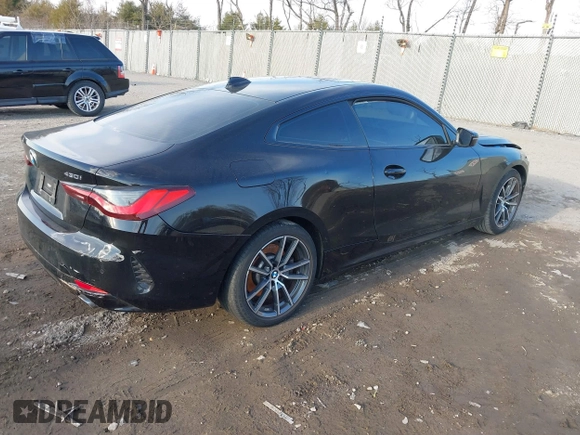 2022 BMW 4 Series 430i xDrive with VIN WBA73AP07NCJ63605, listed as a IAAI auction lot 41685409 with 40,254 mi miles and . Bid and sale history available at DreamBid. Image 4.