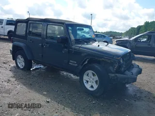 2017 Jeep Wrangler Unlimited Sport with VIN 1C4BJWDG6HL555402, listed as a IAAI auction lot 42255790 with 113,118 mi miles and . Bid and sale history available at DreamBid. Image 1.