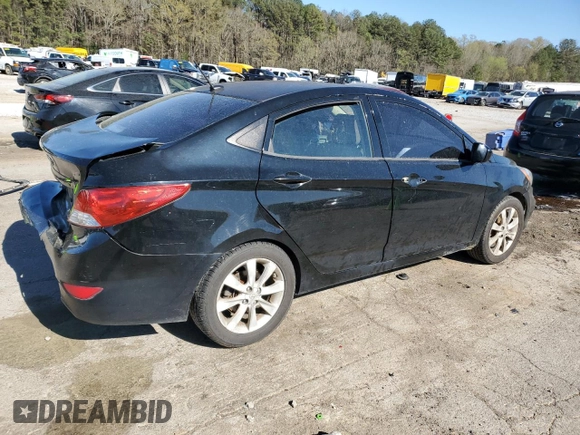 2012 Hyundai Accent GLS with VIN KMHCU4AE7CU159755, listed as a Copart auction lot 49950565 with 167,549 mi miles and Salvage Title. Bid and sale history available at carsss.com. Image 3.