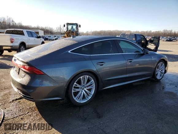 2020 Audi A7 Premium Plus with VIN WAUU2AF25LN026608, listed as a Copart auction lot 45957945 with 50,507 mi miles and Salvage Title. Bid and sale history available at carsss.com. Image 3.