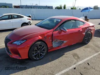 2023 Lexus RC with VIN JTHG85EC9P5006995, listed as a Copart auction lot 64965764 with 8,907 mi miles and Salvage Title. Bid and sale history available at carsss.com. Image 1.