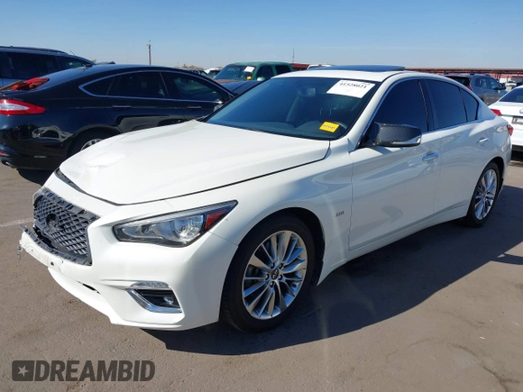 2019 Infiniti Q50 3.0t LUXE with VIN JN1EV7AP5KM514713, listed as a IAAI auction lot 41528021 with 90,306 mi miles. Bid and sale history available at carsss.com. Image 17.