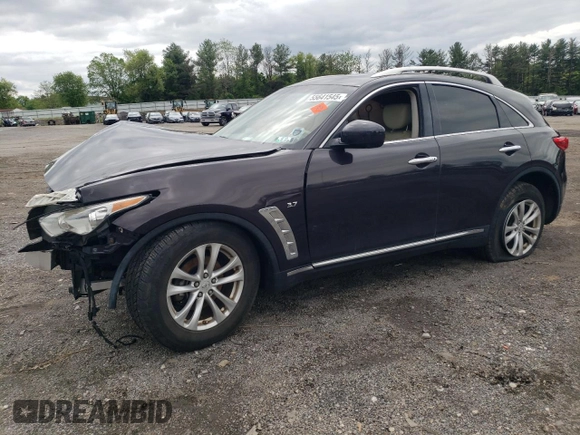 2017 Infiniti QX70 z VIN JN8CS1MW5HM410765, wystawiony jako Copart lot #55641545 z przebiegiem Nie podano mil oraz Szkoda całkowita • Salvage title. Historia ofert i sprzedaży dostępna na DreamBid. Obrazek 1.
