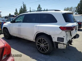 2021 Mercedes-Benz GLS 580 with VIN 4JGFF8GE8MA408511, listed as a Copart auction lot 53691404 with 27,414 mi miles and Salvage Title. Bid and sale history available at DreamBid. Image 2.