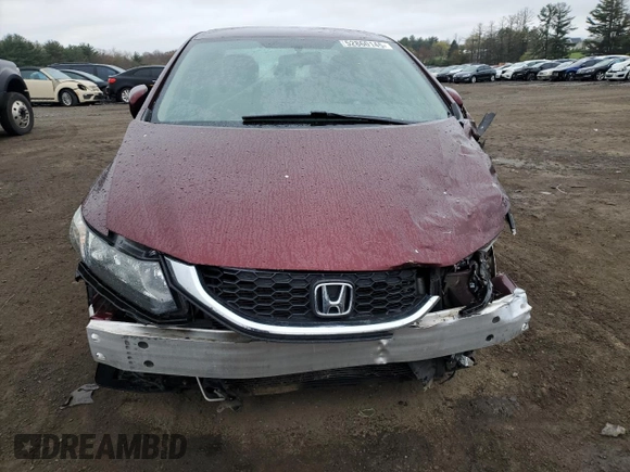2014 Honda Civic Sedan LX with VIN 19XFB2F55EE041130, listed as a Copart auction lot 52860145 with 97,244 mi miles and Salvage Title. Bid and sale history available at carsss.com. Image 5.