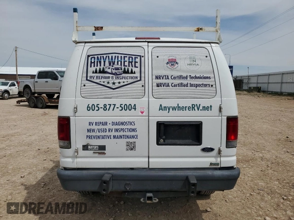 2013 Ford Econoline Cargo Commercial with VIN 1FTNE2EW9DDA32864, listed as a Copart auction lot 55854545 with 164,825 mi miles and Clean title. Bid and sale history available at DreamBid. Image 6.