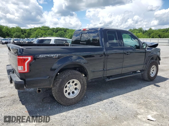 2017 Ford F-150 XL with VIN 1FTFX1EF4HFC57454, listed as a Copart auction lot 57087675 with 127,534 mi miles and Salvage title. Bid and sale history available at DreamBid. Image 3.