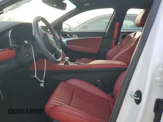 2023 Genesis G70 2.0T with VIN KMTG34TA0PU120130, listed as a Copart auction lot 74635014 with 20,374 mi miles and Non Repairable. Bid and sale history available at DreamBid. Image 7.