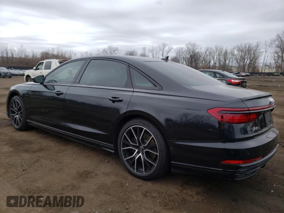 2020 Audi A8 L with VIN WAU8EAF85LN013807, listed as a Copart auction lot 47556075 with 44,921 mi miles and Salvage Title. Bid and sale history available at carsss.com. Image 2.