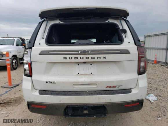 2021 Chevrolet Suburban RST with VIN 1GNSKEKD3MR364826, listed as a Copart auction lot 58685924 with 73,703 mi miles and Non Repairable. Bid and sale history available at carsss.com. Image 6.