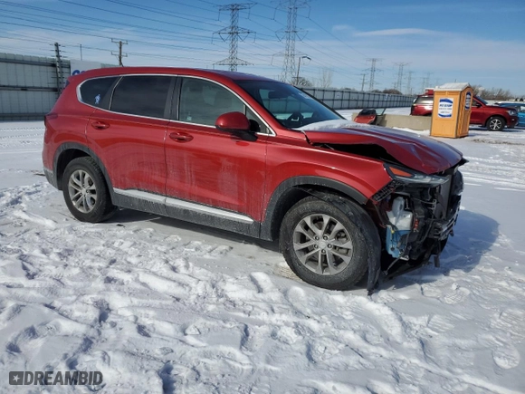 2020 Hyundai Santa Fe SE with VIN 5NMS2CAD5LH174270, listed as a Copart auction lot 45418335 with 52,386 mi miles and Salvage Title. Bid and sale history available at carsss.com. Image 4.