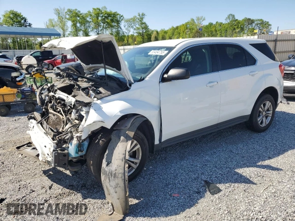 2017 Chevrolet Equinox LS with VIN 2GNALBEK5H1577843, listed as a Copart auction lot 53484755 with 117,672 mi miles and Salvage Title. Bid and sale history available at DreamBid. Image 1.