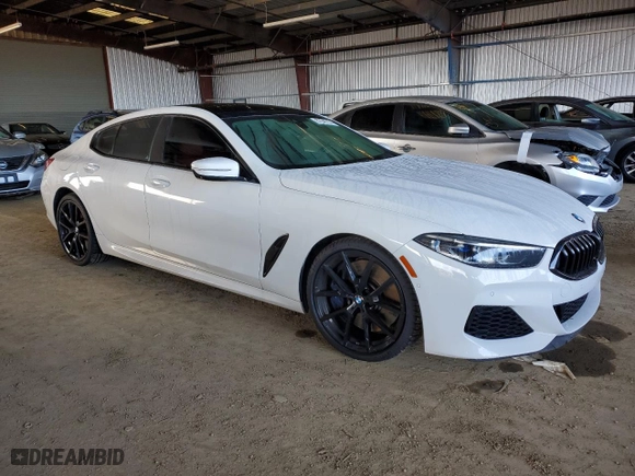 2020 BMW 8 Series M850i with VIN WBAGV8C07LCD40839, listed as a Copart auction lot 87046124 with 41,880 mi miles and Salvage Title. Bid and sale history available at carsss.com. Image 4.