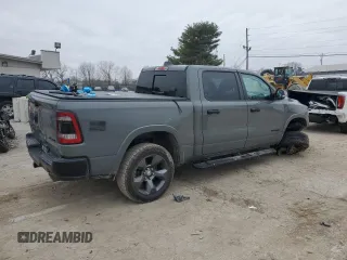 2020 Ram 1500 Big Horn with VIN 1C6SRFFT4LN384060, listed as a Copart auction lot 43800115 with 90,014 mi miles and Salvage title. Bid and sale history available at DreamBid. Image 3.