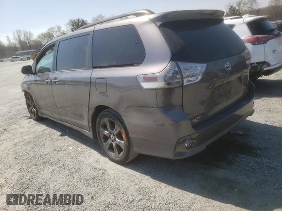 2016 Toyota Sienna SE with VIN 5TDXK3DC9GS724520, listed as a Copart auction lot 51005185 with 88,074 mi miles and Salvage title. Bid and sale history available at DreamBid. Image 2.