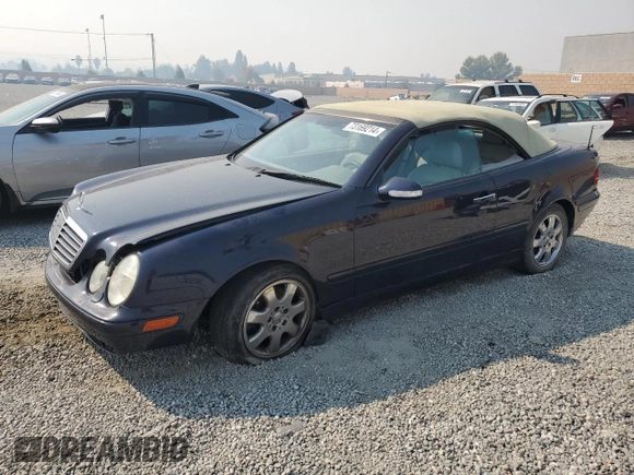 2003 Mercedes-Benz CLK 320 with VIN WDBLK65G33T139654, listed as a Copart auction lot 73169214 with 60,448 mi miles and Salvage Title. Bid and sale history available at DreamBid. Image 1.