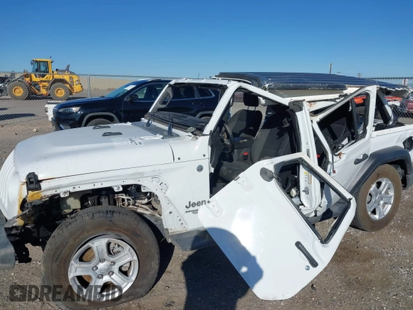 2019 Jeep Wrangler Unlimited Sport S with VIN 1C4HJXDN6KW523554, listed as a IAAI auction lot 41648277 with 91,648 mi miles and . Bid and sale history available at DreamBid. Image 6.