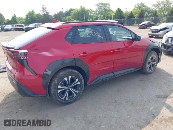 2024 Toyota bZ4X XLE with VIN JTMABACA9RA089972, listed as a IAAI auction lot 42388526 with 3,864 mi miles and . Bid and sale history available at DreamBid. Image 4.