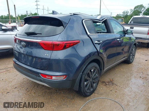 2019 Kia Sportage EX with VIN KNDPN3AC3K7569882, listed as a IAAI auction lot 42094311 with 67,816 mi miles and . Bid and sale history available at DreamBid. Image 4.