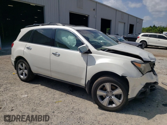 2010 Acura MDX with VIN 2HNYD2H26AH525905, listed as a Copart auction lot 51384375 with Not Provided miles and Salvage Title. Bid and sale history available at carsss.com. Image 4.