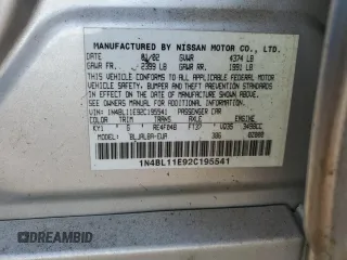 2002 Nissan Altima SE with VIN 1N4BL11E92C195541, listed as a Copart auction lot 42852345 with 68,649 mi miles and Clean Title. Bid and sale history available at carsss.com. Image 12.