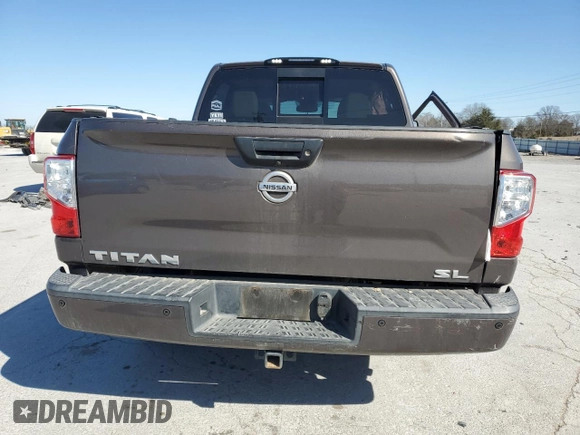 2017 Nissan Titan SL with VIN 1N6AA1E6XHN536809, listed as a Copart auction lot 47956345 with 135,207 mi miles and Salvage title. Bid and sale history available at DreamBid. Image 6.