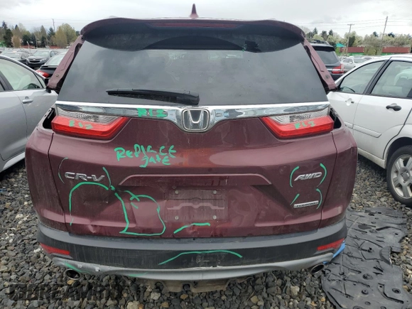 2017 Honda CR-V Touring with VIN 2HKRW2H95HH612018, listed as a Copart auction lot 50395575 with 90,163 mi miles and Salvage Title. Bid and sale history available at carsss.com. Image 6.