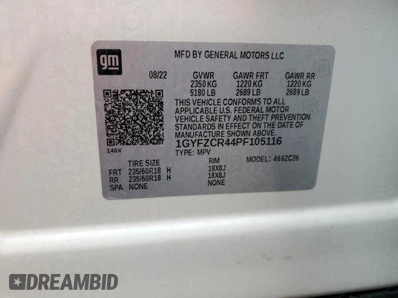2023 Cadillac XT4 FWD Premium Luxury z VIN 1GYFZCR44PF105116, wystawiony jako Copart lot #51945915 z przebiegiem 20 669 mil mil oraz Szkoda całkowita • Salvage title. Historia ofert i sprzedaży dostępna na DreamBid. Obrazek 14.