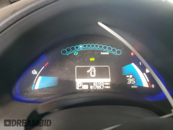 2013 Nissan LEAF SL with VIN 1N4AZ0CPXDC405554, listed as a Copart auction lot 52554505 with 65,153 mi miles and Clean Title. Bid and sale history available at DreamBid. Image 9.