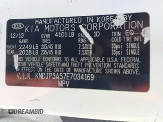2014 Kia Soul + with VIN KNDJP3A57E7034169, listed as a IAAI auction lot 41858390 with 136,943 mi miles. Bid and sale history available at carsss.com. Image 9.