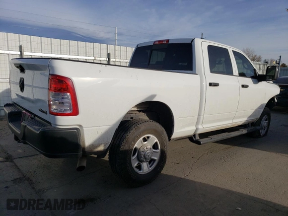 2024 Ram 2500 Tradesman with VIN 3C6UR5CJ0RG143314, listed as a Copart auction lot 49890185 with 15,834 mi miles and Salvage Title. Bid and sale history available at carsss.com. Image 3.