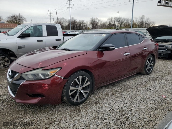 2017 Nissan Maxima SR with VIN 1N4AA6APXHC421739, listed as a Copart auction lot 81882804 with 154,297 mi miles and Salvage Title. Bid and sale history available at carsss.com. Image 1.