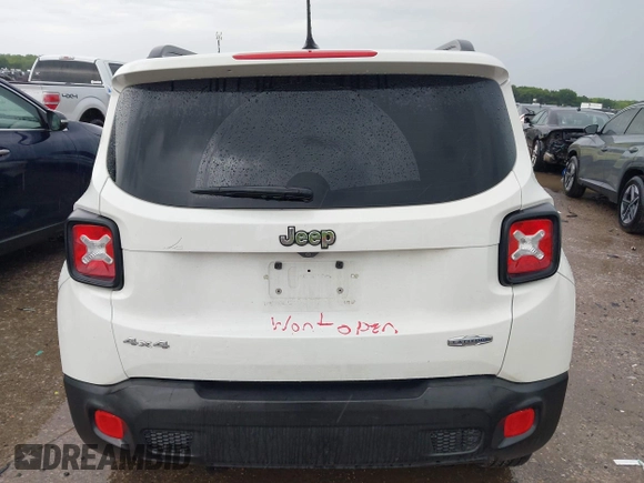 2017 Jeep Renegade Latitude with VIN ZACCJBBB4HPE57906, listed as a IAAI auction lot 42179151 with 124,651 mi miles and . Bid and sale history available at DreamBid. Image 16.