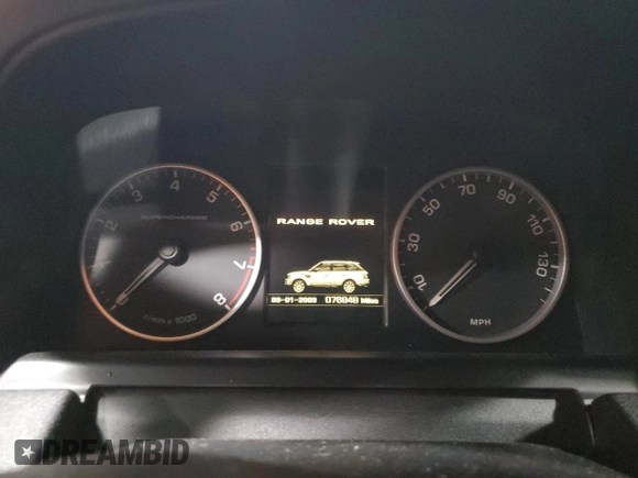 2012 Land Rover Range Rover Sport SC Autobiography with VIN SALSP2E41CA726663, listed as a Copart auction lot 87071244 with 76,848 mi miles and Salvage title. Bid and sale history available at DreamBid. Image 9.